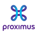 Proximus-logo met paarse en blauwe kleuren.