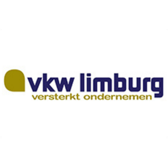 Logo van VKW Limburg met tekst "versterkt ondernemen".