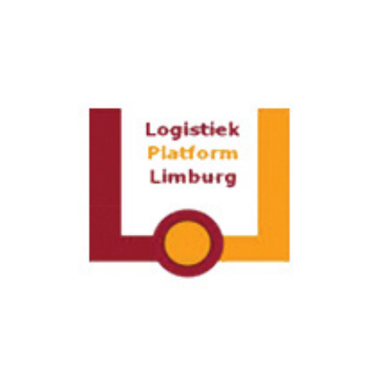 Logo van Logistiek Platform Limburg met rode en oranje elementen.